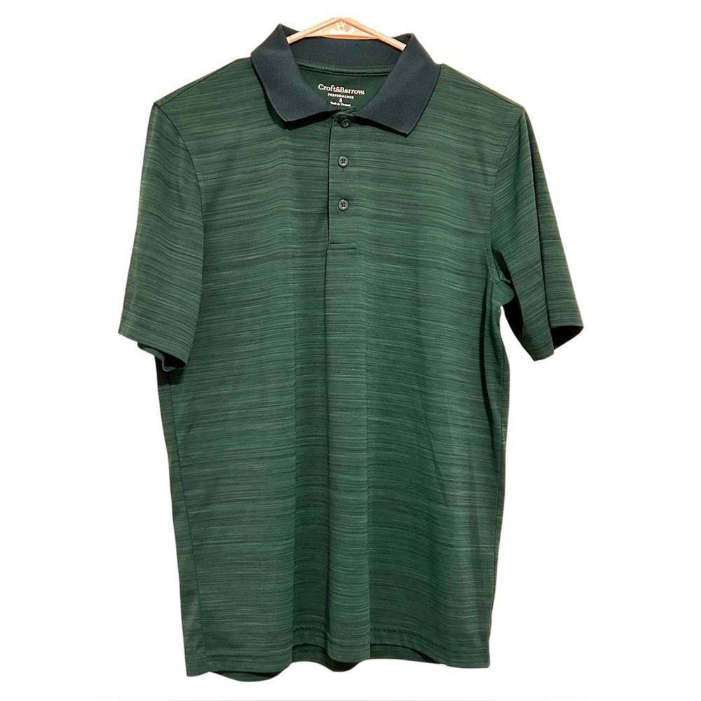 Croft & Barrow Men’s Performance Polo Shirt Green Size Small